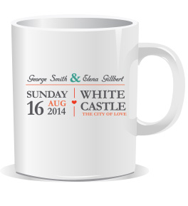 แก้วน้ำสกรีนสี White castle the city of love coffee mug